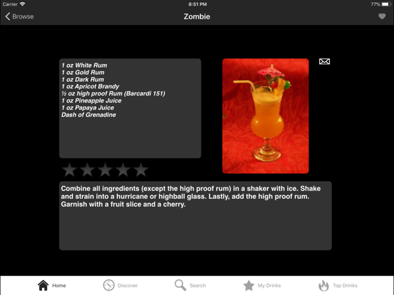 iBartender Cocktail Recipes iPad captures décran