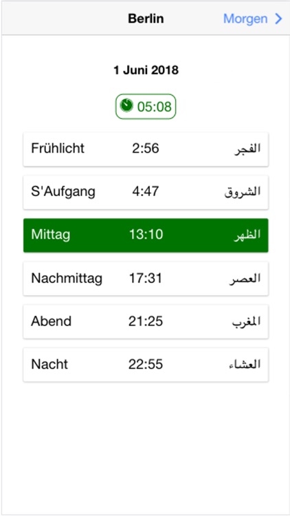 Gebetszeiten in Berlin