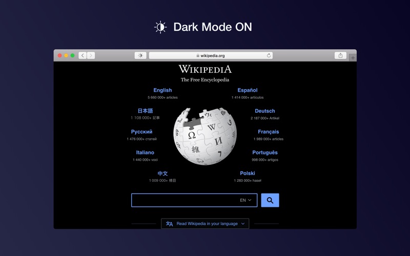 Dark Mode for Safari Screenshots