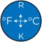 Easily convert between Celsius, Fahrenheit, Kelvin, and Rankine