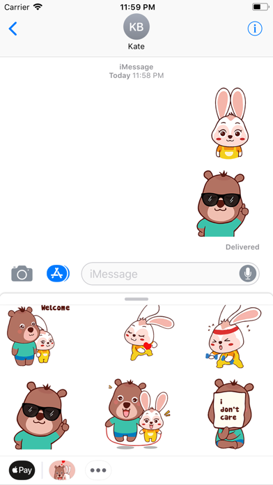 Bear and Bunny Stickers screenshot 3