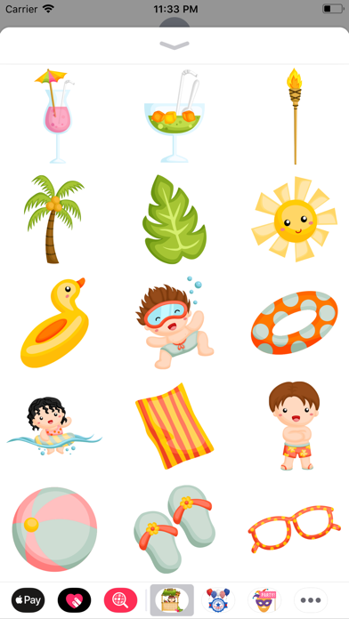 Summer Beach Fun Stickers screenshot 2