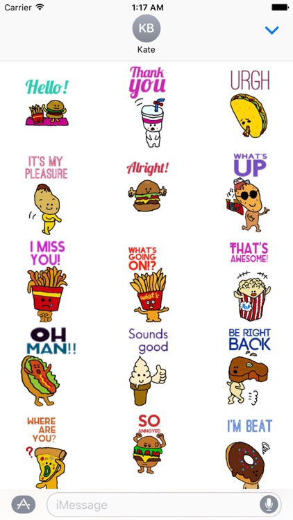 Funny American Foods Sticker