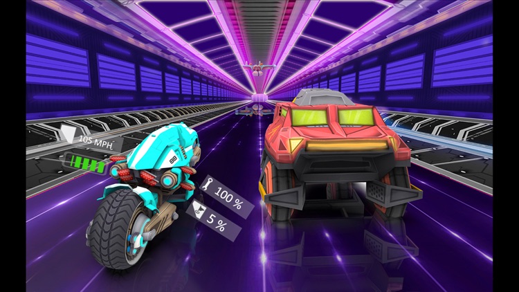 Futuristic Bike Racing Rider