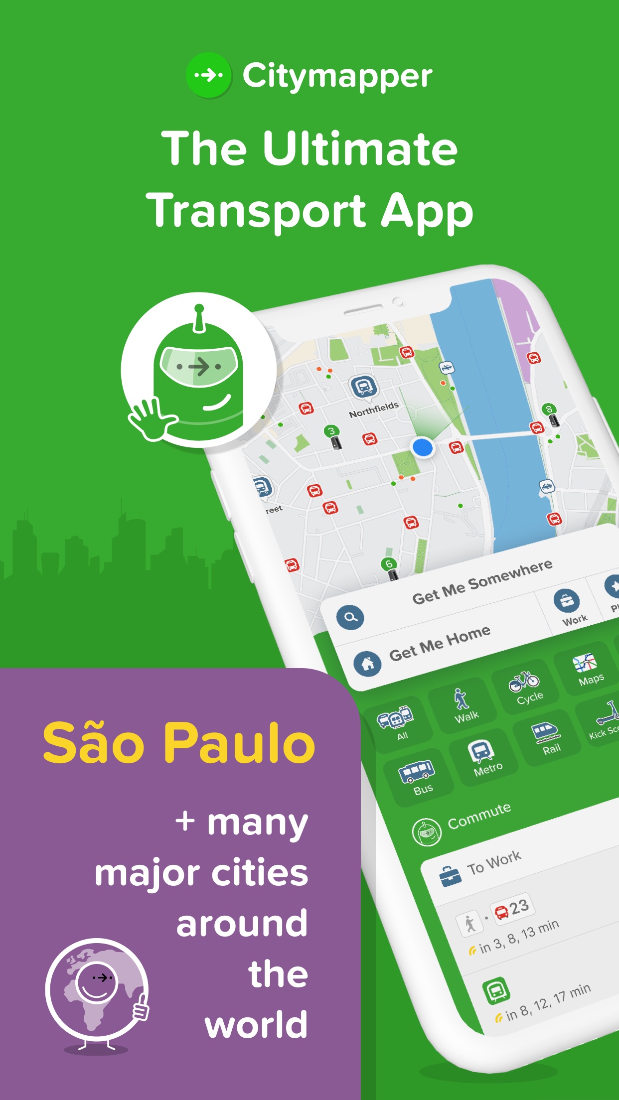 Screenshot do app Citymapper - São Paulo