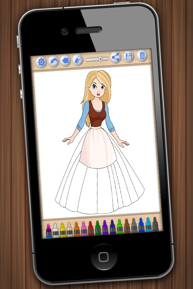 Cinderella Coloring Book Games screenshot 4