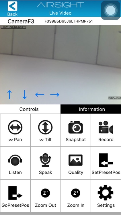 X10 Airsight Camera App