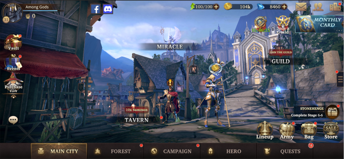 Among Gods 레전드 키우기