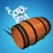 Ride a barrel and keep the balance while passing through extremely challenging traps