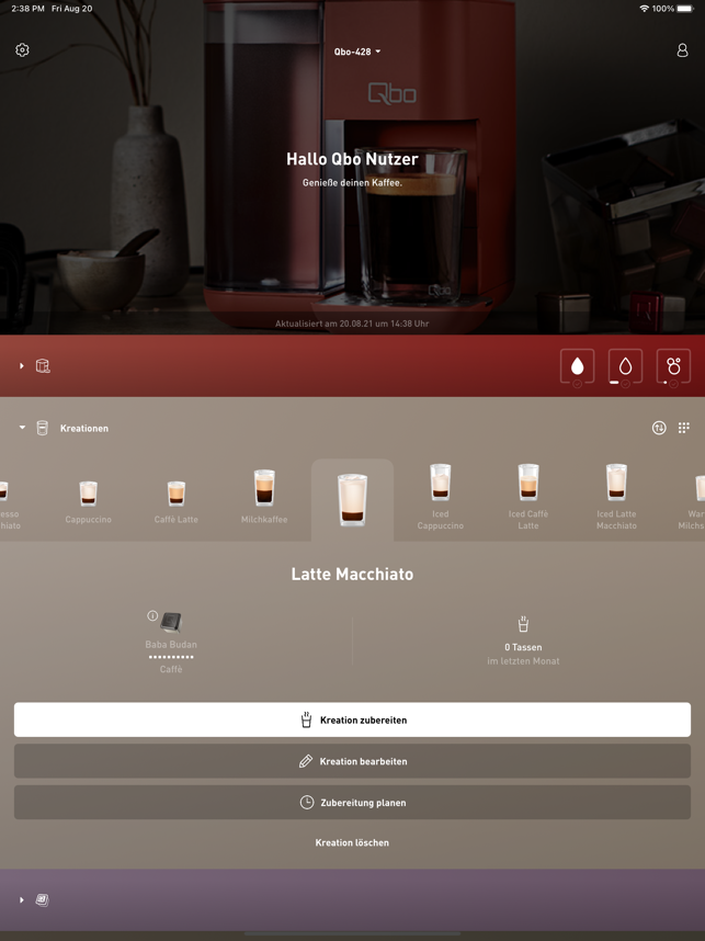 ?Qbo – Create your Coffee Screenshot