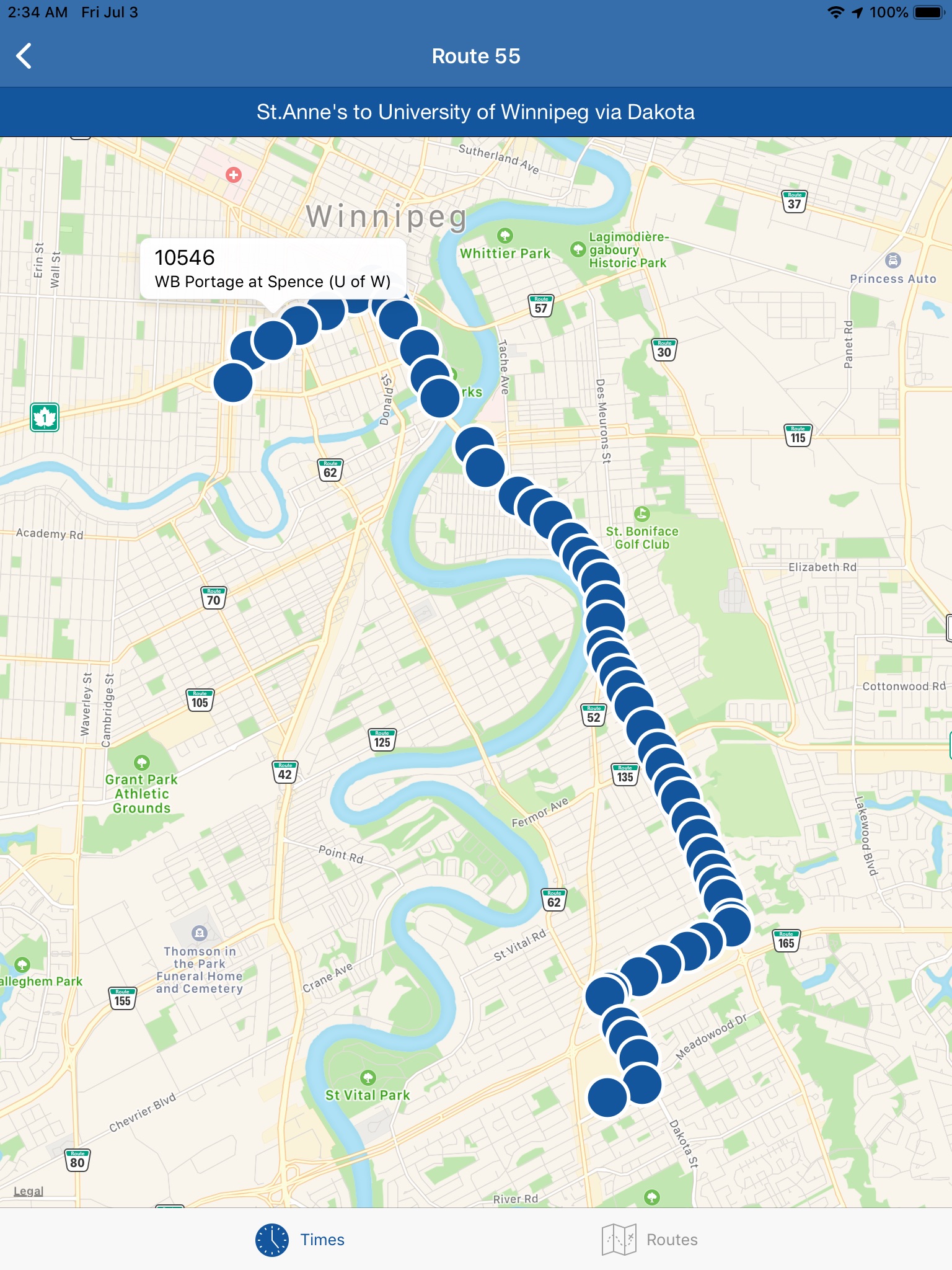 Winnipeg Transit (Bus Live RT) screenshot 3