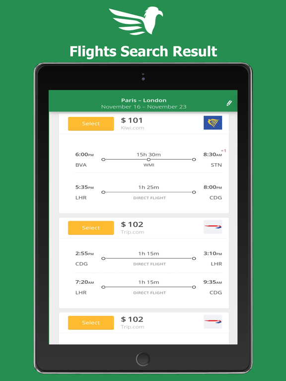 TripFalcon: Flights, Hotels screenshot 2