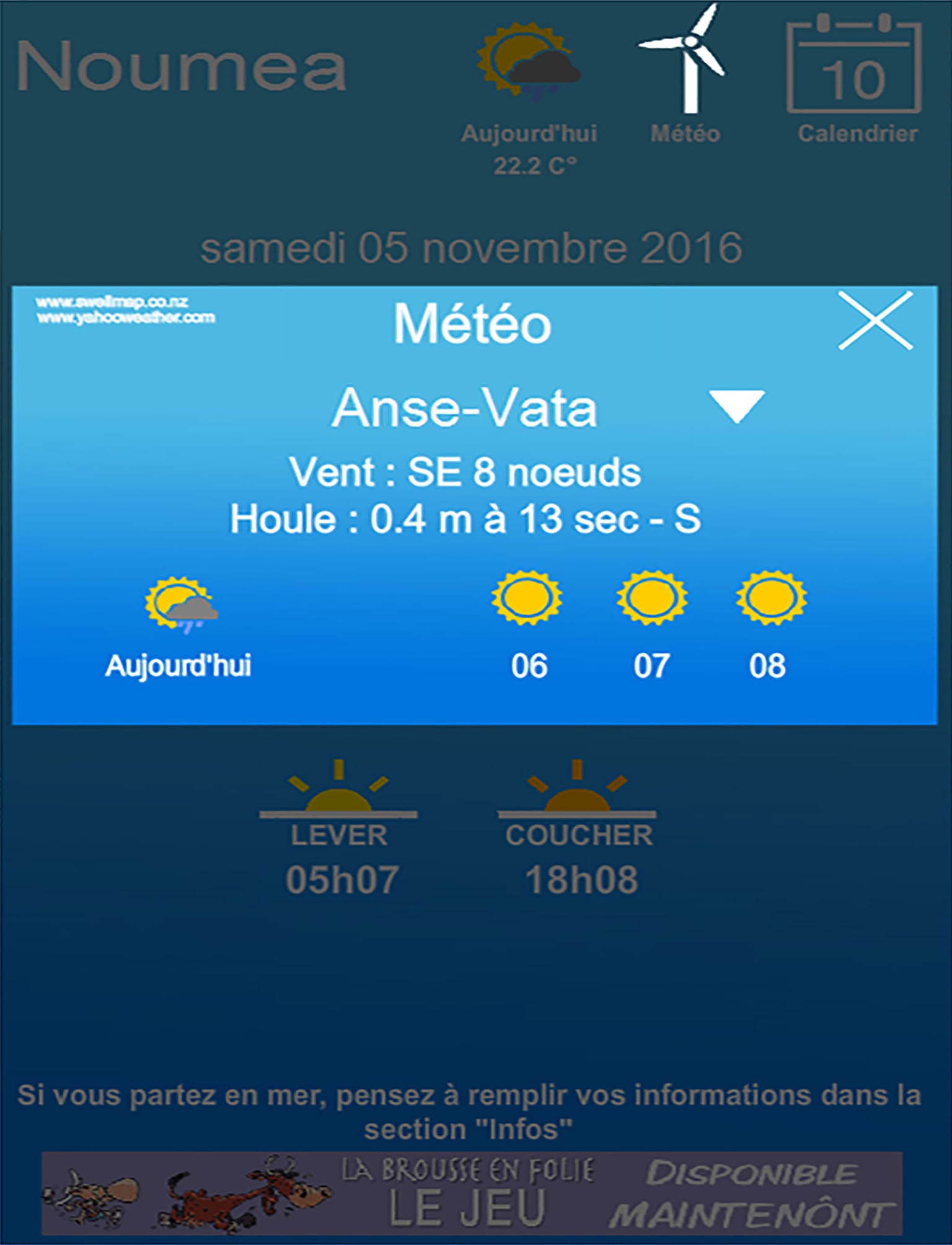 Marées-NC screenshot 2