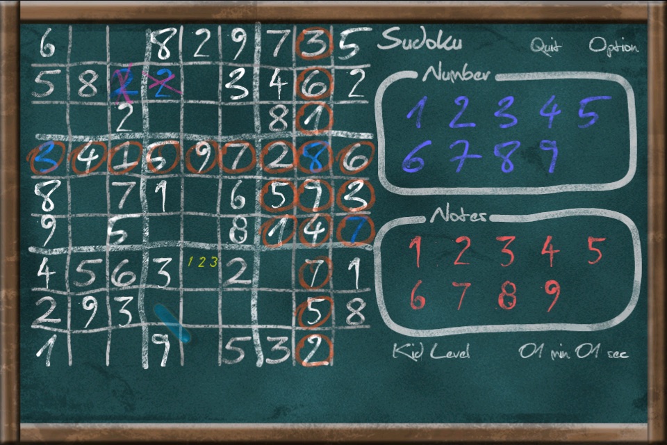 Sudoku on Chalkboard screenshot 3