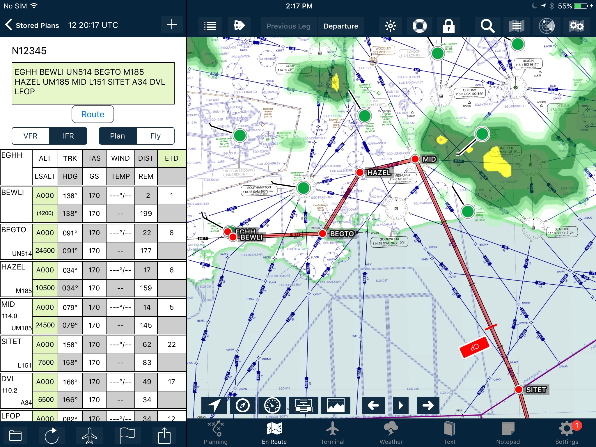 AvPlan EFB screenshot 2