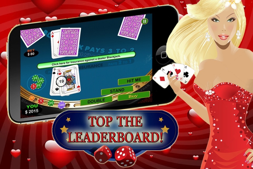 Ace Queen Of Hearts Black Jack screenshot 3