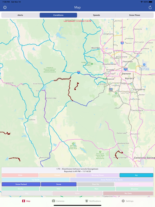 Colorado Road Condition Map Cdot Colorado Road Conditions On The App Store