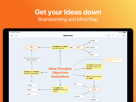 BigHairyGoal – mindmap todo screenshot 4