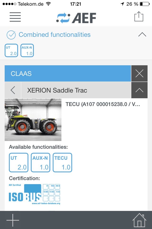 AEF ISOBUS DB screenshot 3