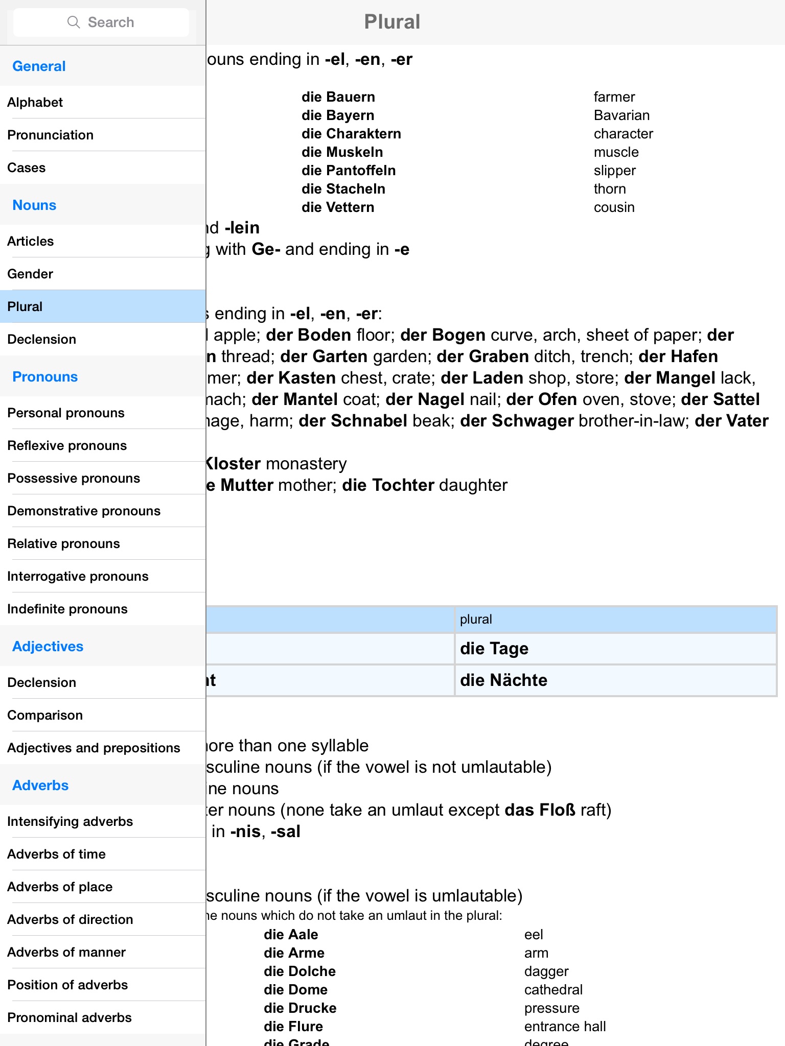 German Grammar for iPad screenshot 2