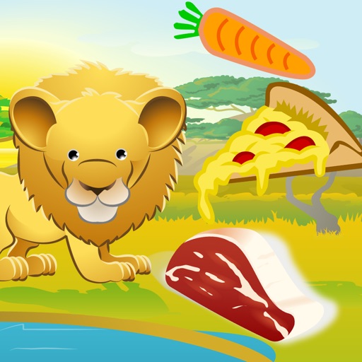 A Feed The Cool Safari Animals Kids Game – Free Interactive Experience To Learn About Good Nutrition Icon