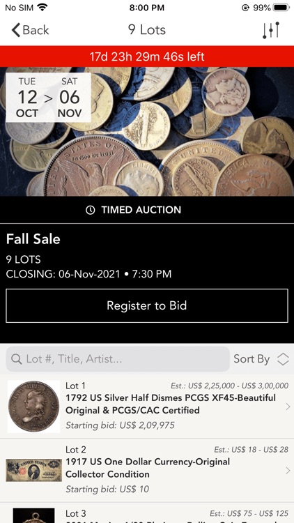 Original US Coins Auctions