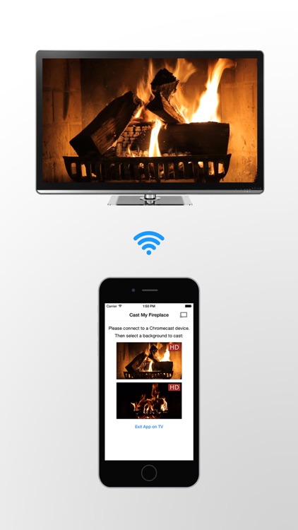 Fireplace on TV for Chromecast