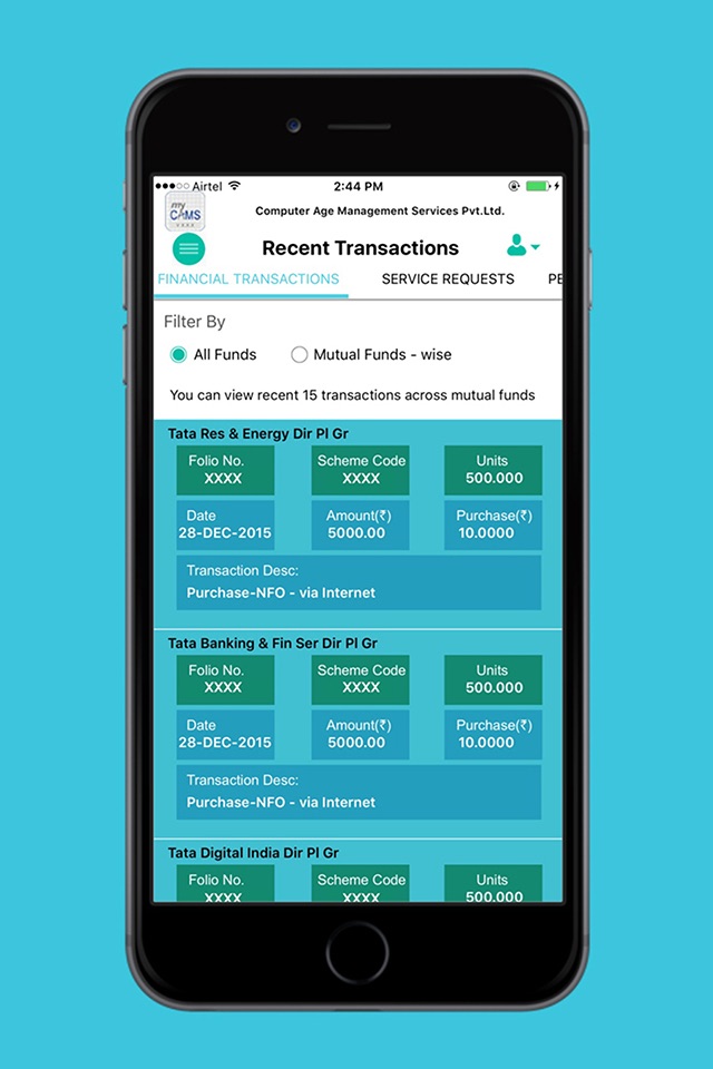 myCAMS Mutual Fund App screenshot 4