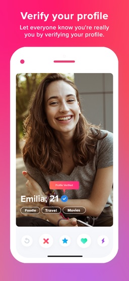 Tinder app screenshot