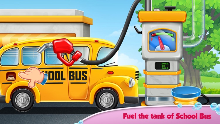 Kids Bus: Super Car Wash Salon screenshot-3