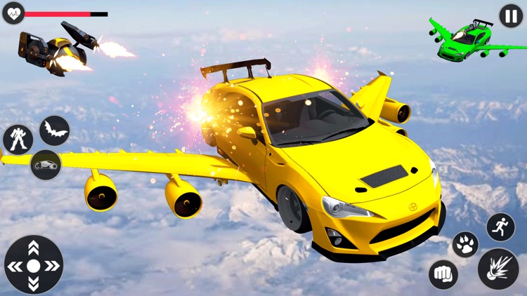 Sky Battle Flying Car Robot screenshot-4