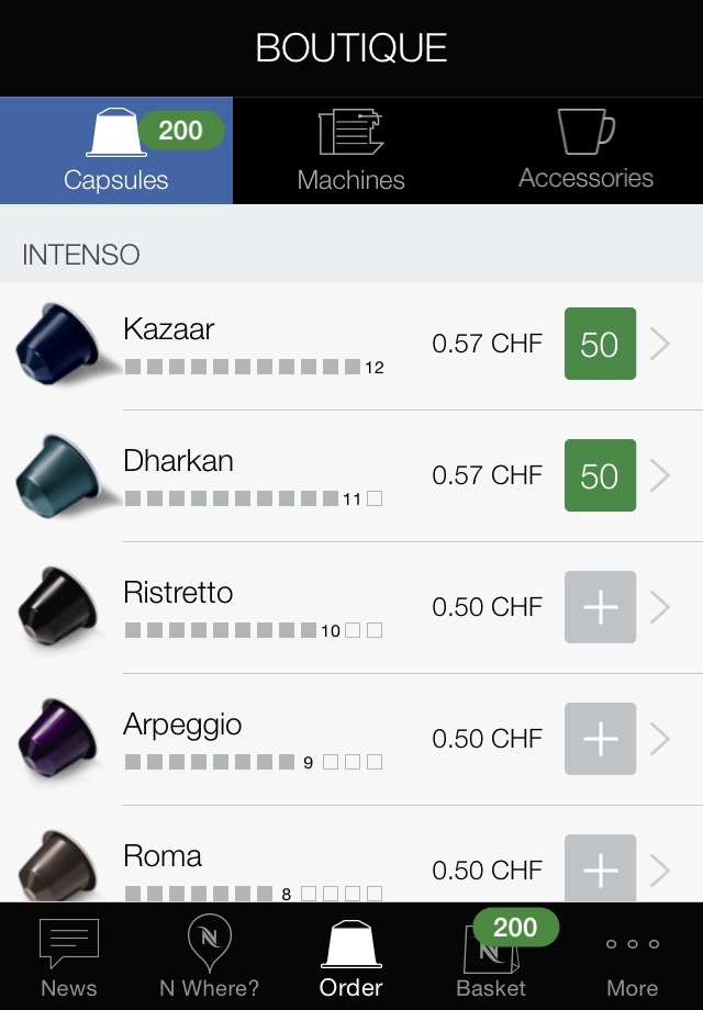 Nespresso screenshot 3