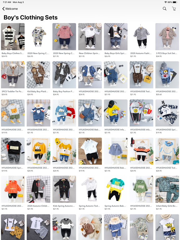 Fashion kids clothing online screenshot 2