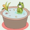 Frog in warm water