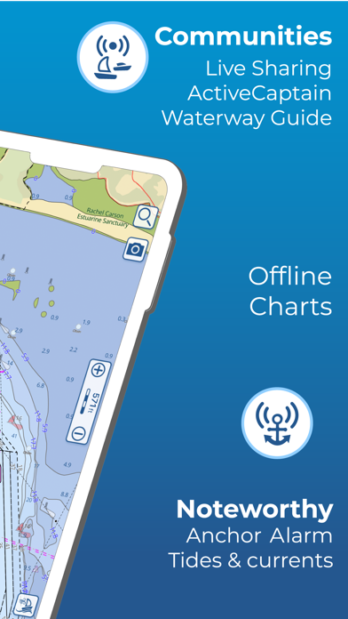 Aqua Map - Mobile Chartplotter Screenshot
