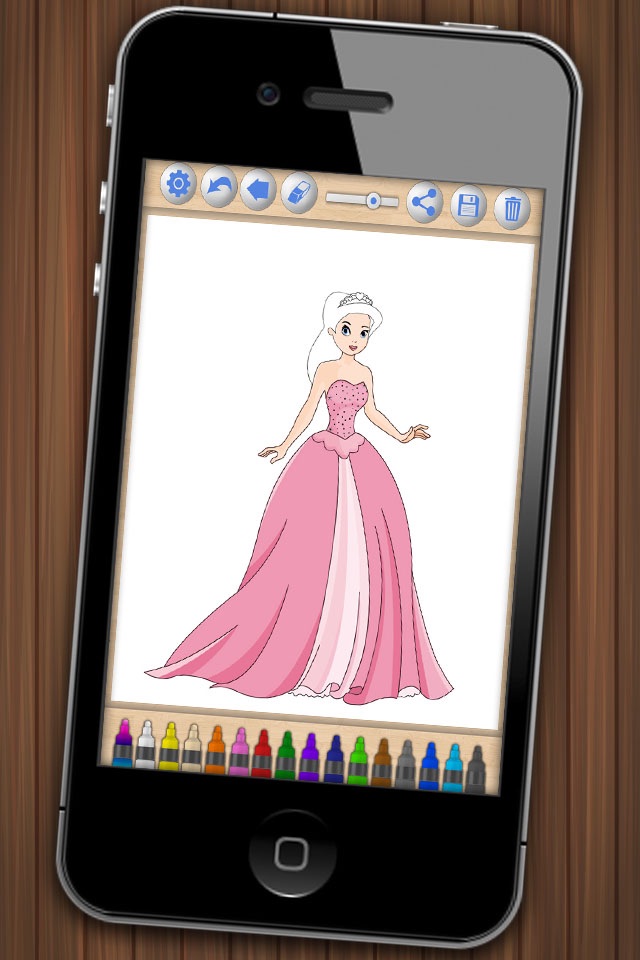 Cinderella Coloring Book Games screenshot 2