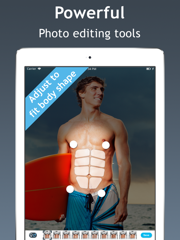 Abs Editor Six Pack Photo Body screenshot 3