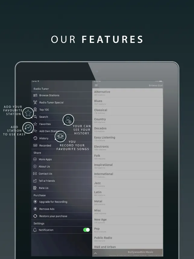 Screenshot 3 Radio Tuner - Live FM Stations iphone