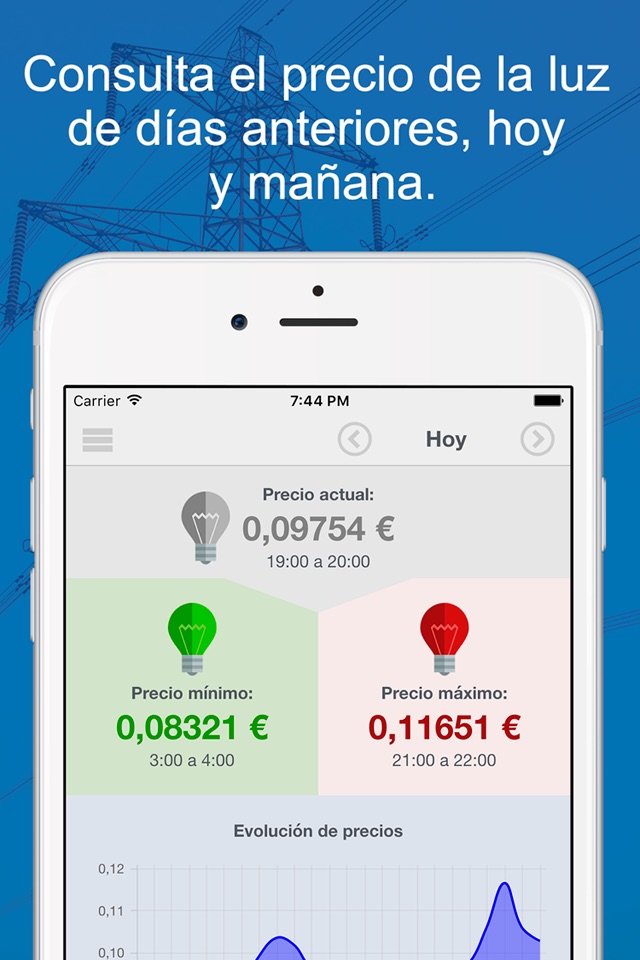 Precio Luz app screenshot 2