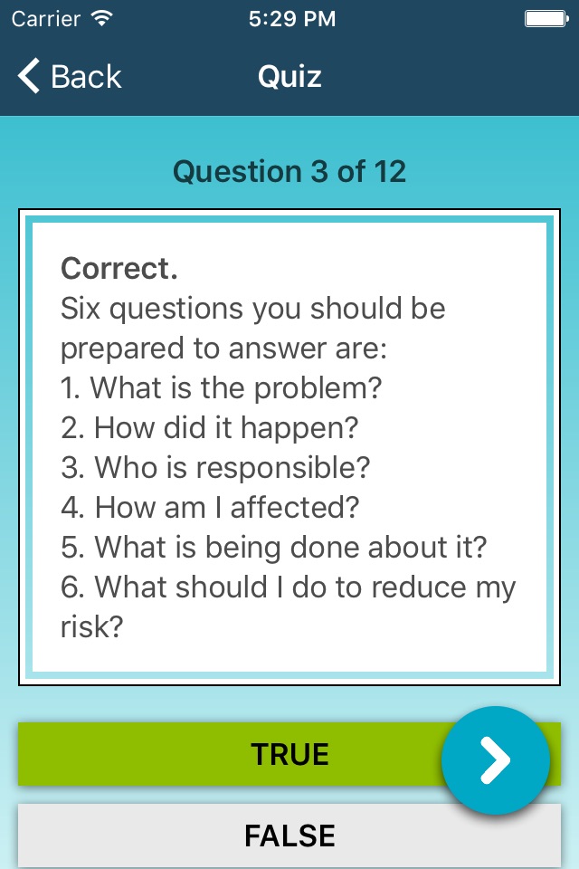 Risk Communication Flash Cards screenshot 4