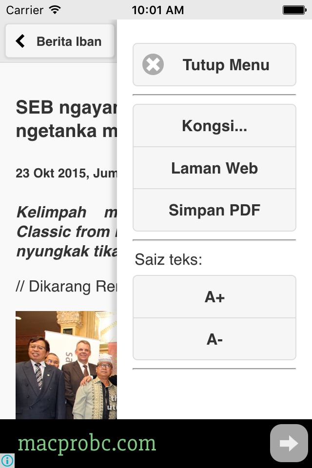 Utusan Borneo Online screenshot 4