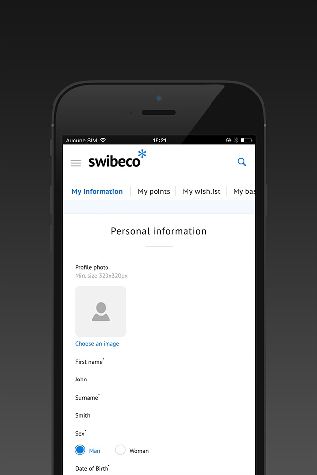 Swibeco screenshot 2