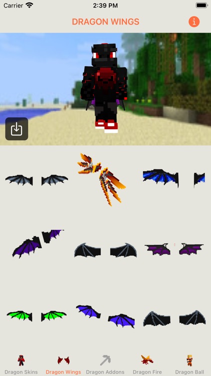 HERO DRAGON WING FOR MINECRAFT
