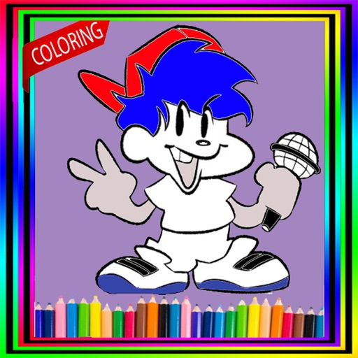 fnf characters coloring pages iOS App