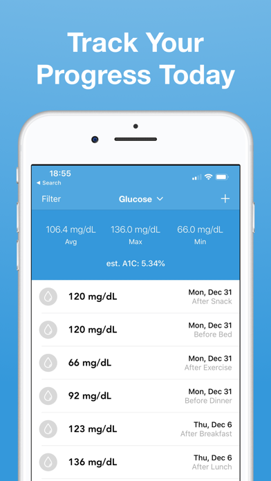 Glucose - Blood Sugar Tracker Screenshot
