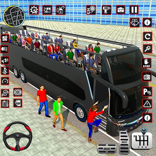 US City Coach Bus Simulator 3D Icon