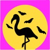 Flamingo Halloween Stickers