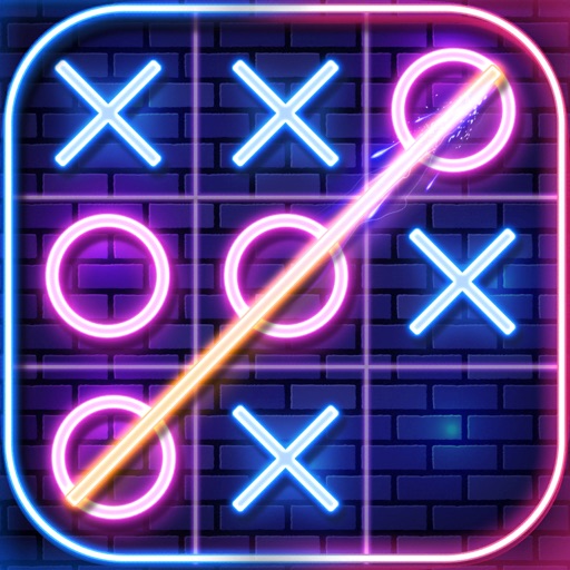 Tic Tac Toe 2 Player: XO Glow iOS App