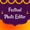 Design Your Own Festival Post with your own photo with festival background