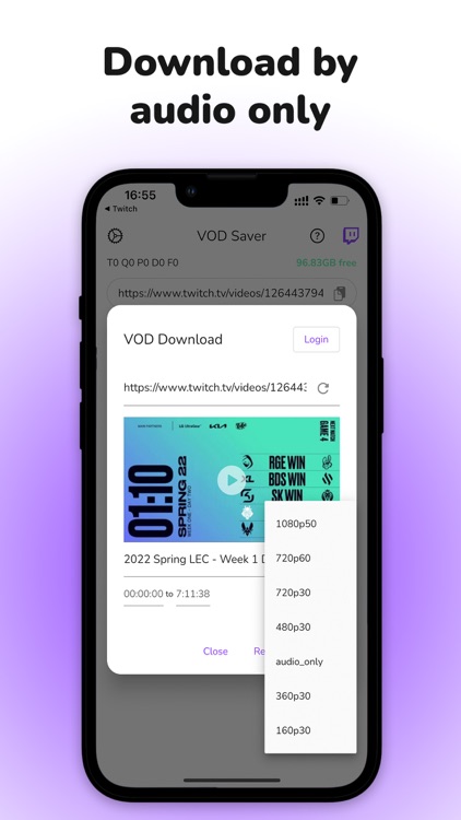 VOD Saver: Save for Twitch